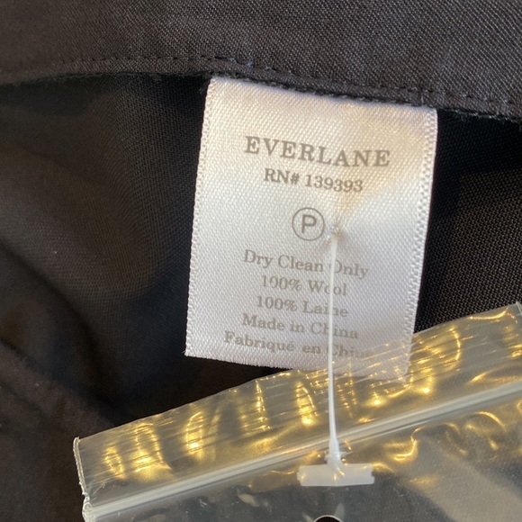 Everlane navy blue wool Italian go weave crop trouser pants 16 NWT - Picture 8 of 8